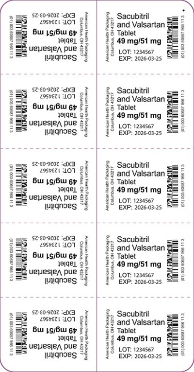 49 mg 51 mg Sacubitril Valsartan Tablet Blister.jpg (49 mg 51 mg Sacubitril Valsartan Tablet Blister)